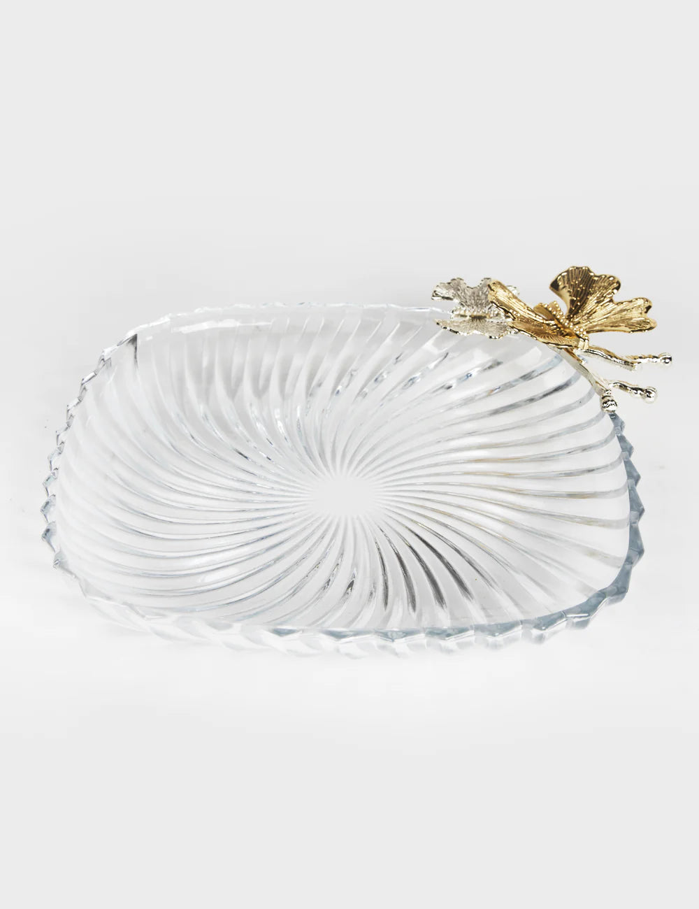 Square Serving Plate with Flower Detail