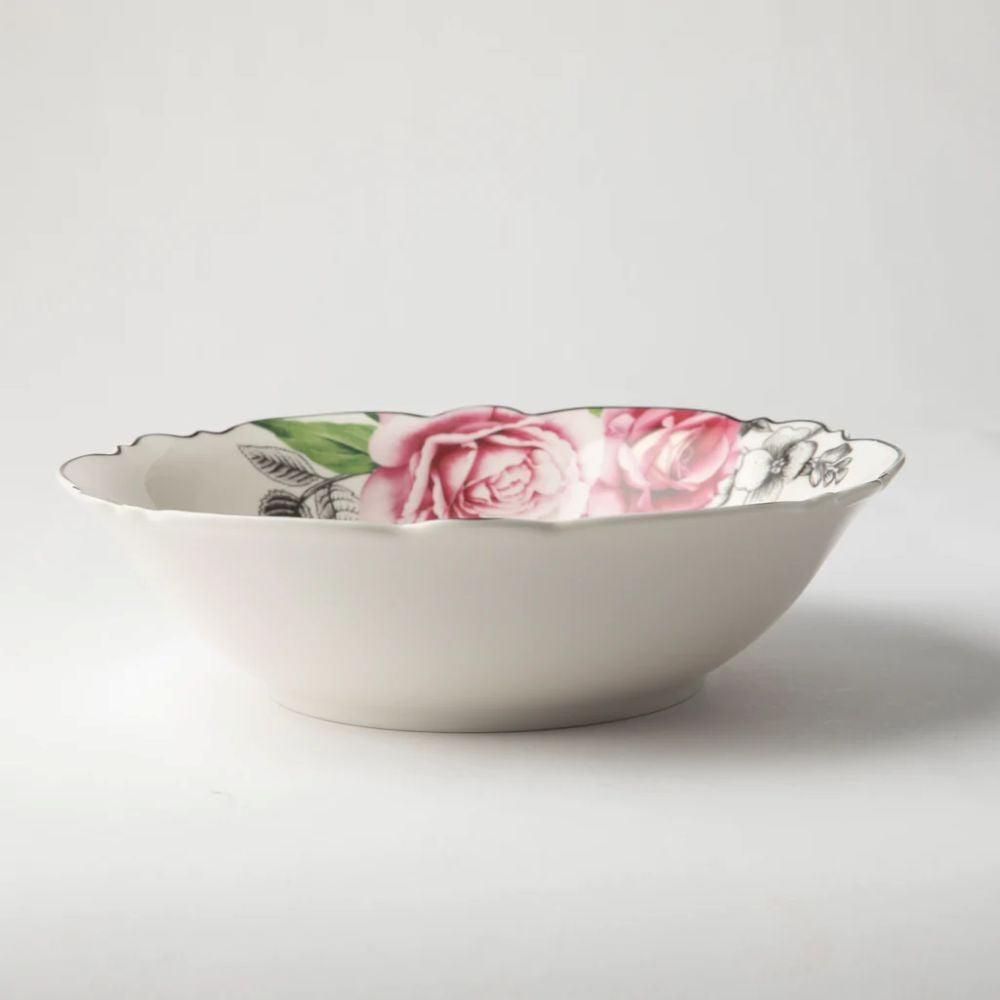 Jenna Clifford Wavy Rose Salad Bowl - 23.5cm