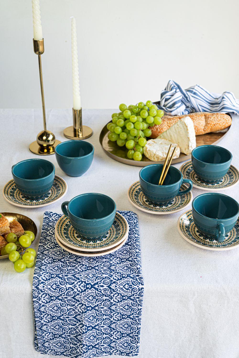 12pc Teacup & Saucer Set - Home And Trends