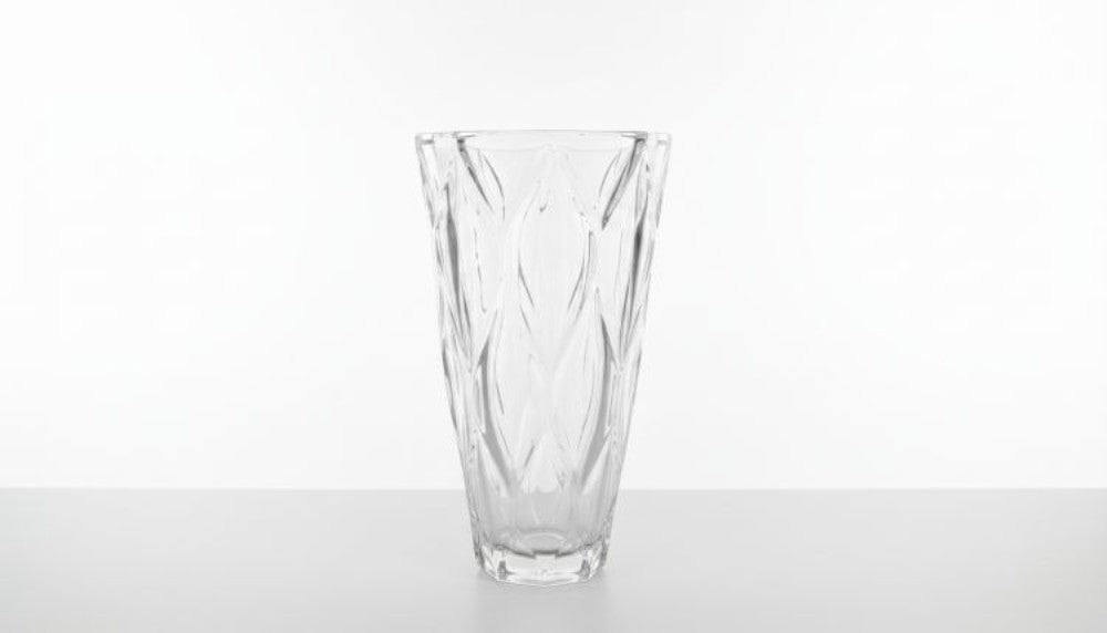 GLASS VASE Diamond design 25x12cm