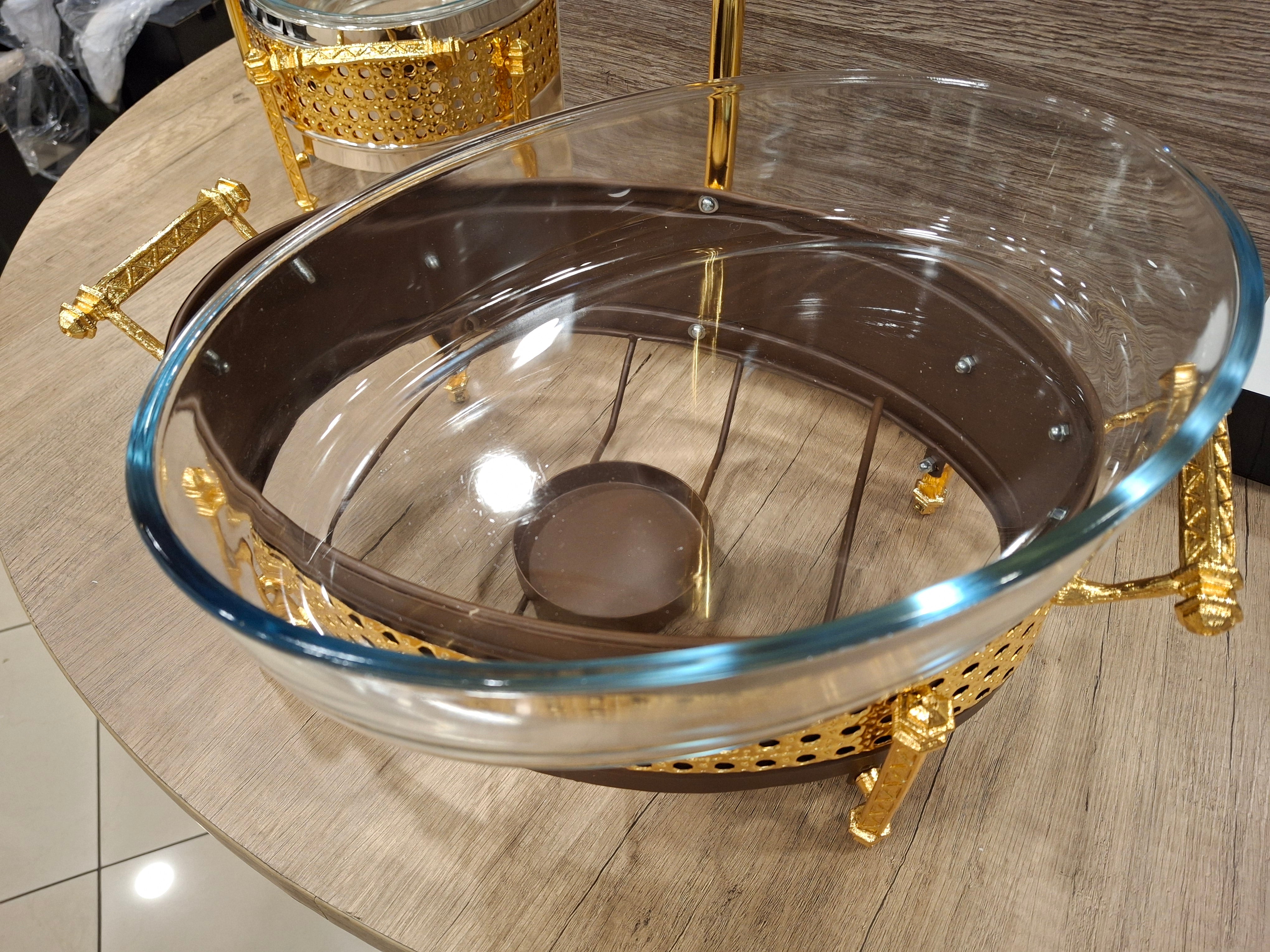 CHAFING DISHES DESIGNER COLLECTION OVAL W/FLOATING LID COFEE 1.5L -PROMO DEAL