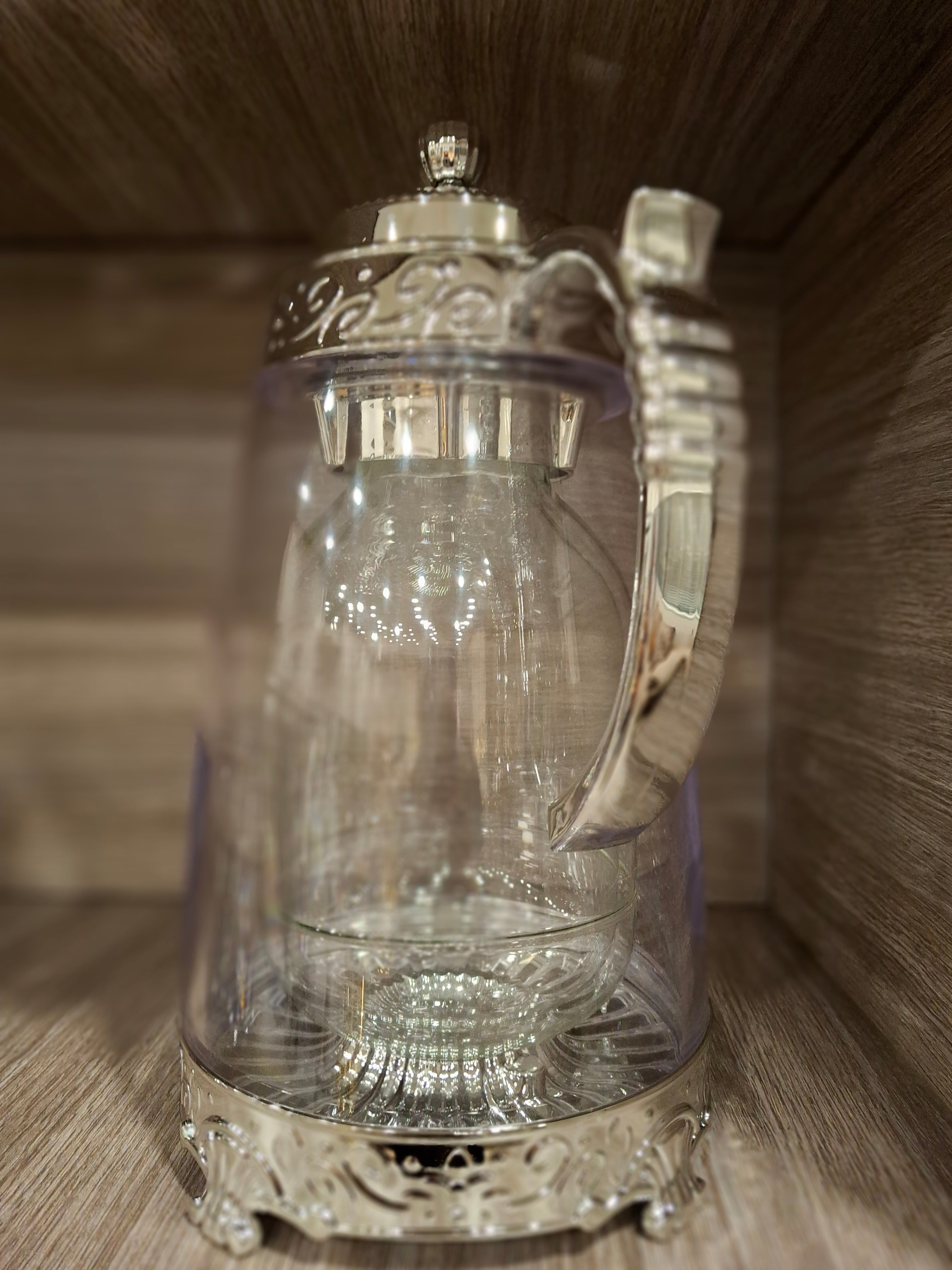 Arabian Designer Jug with see through out and silver accents