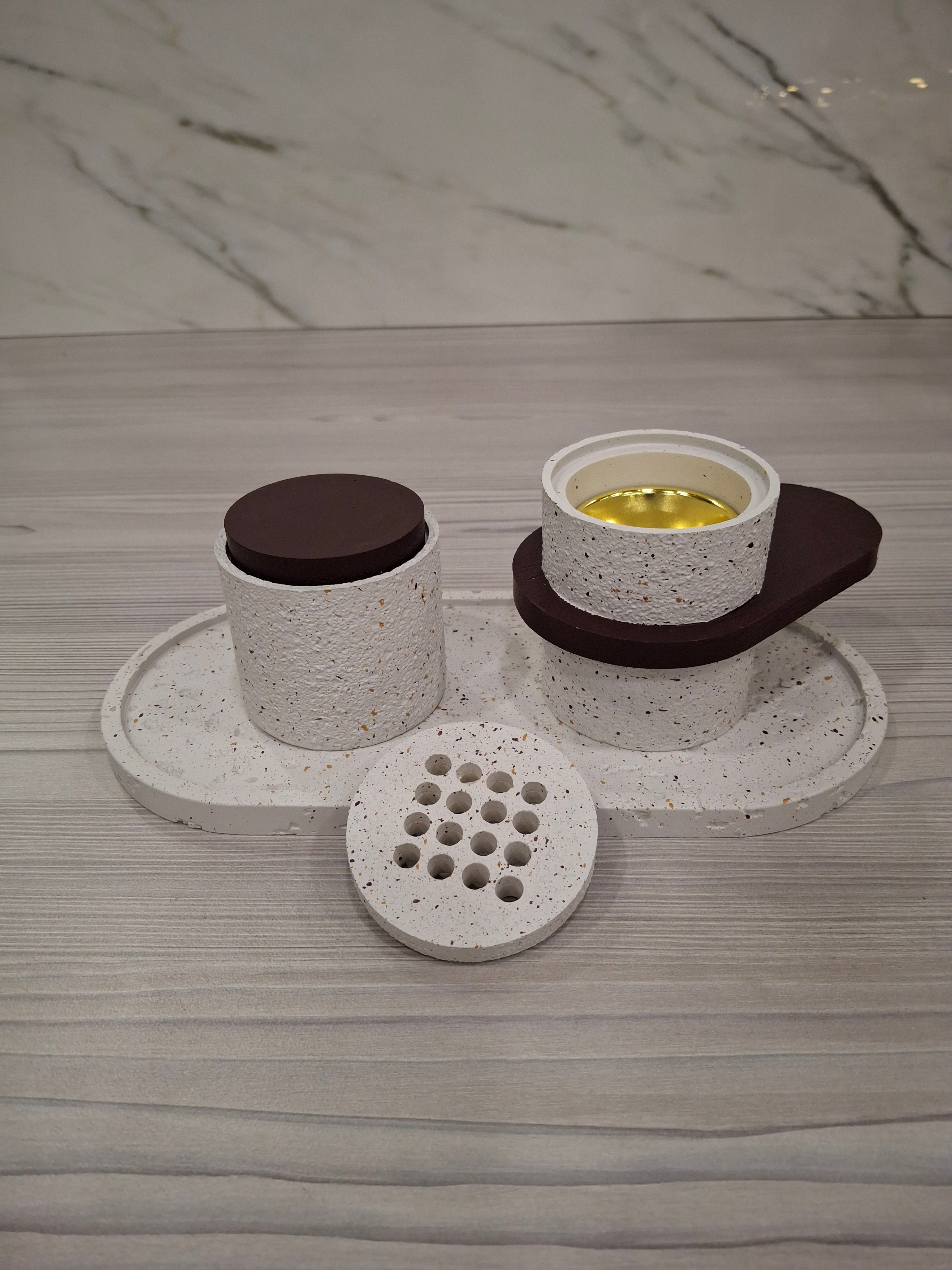 Burner Modern 3pc set with wooden detailing - PROMO DEAL