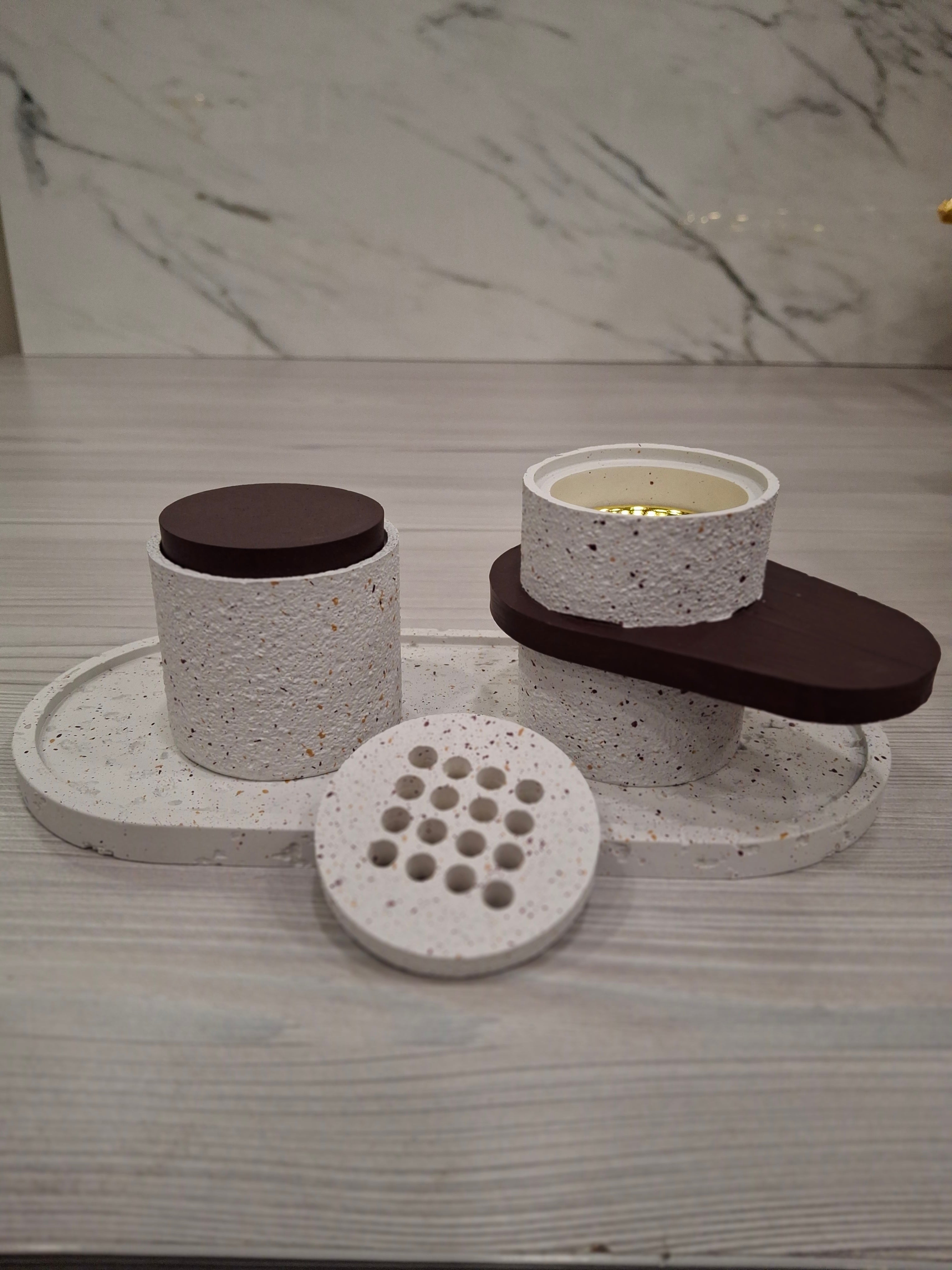 Burner Modern 3pc set with wooden detailing - PROMO DEAL