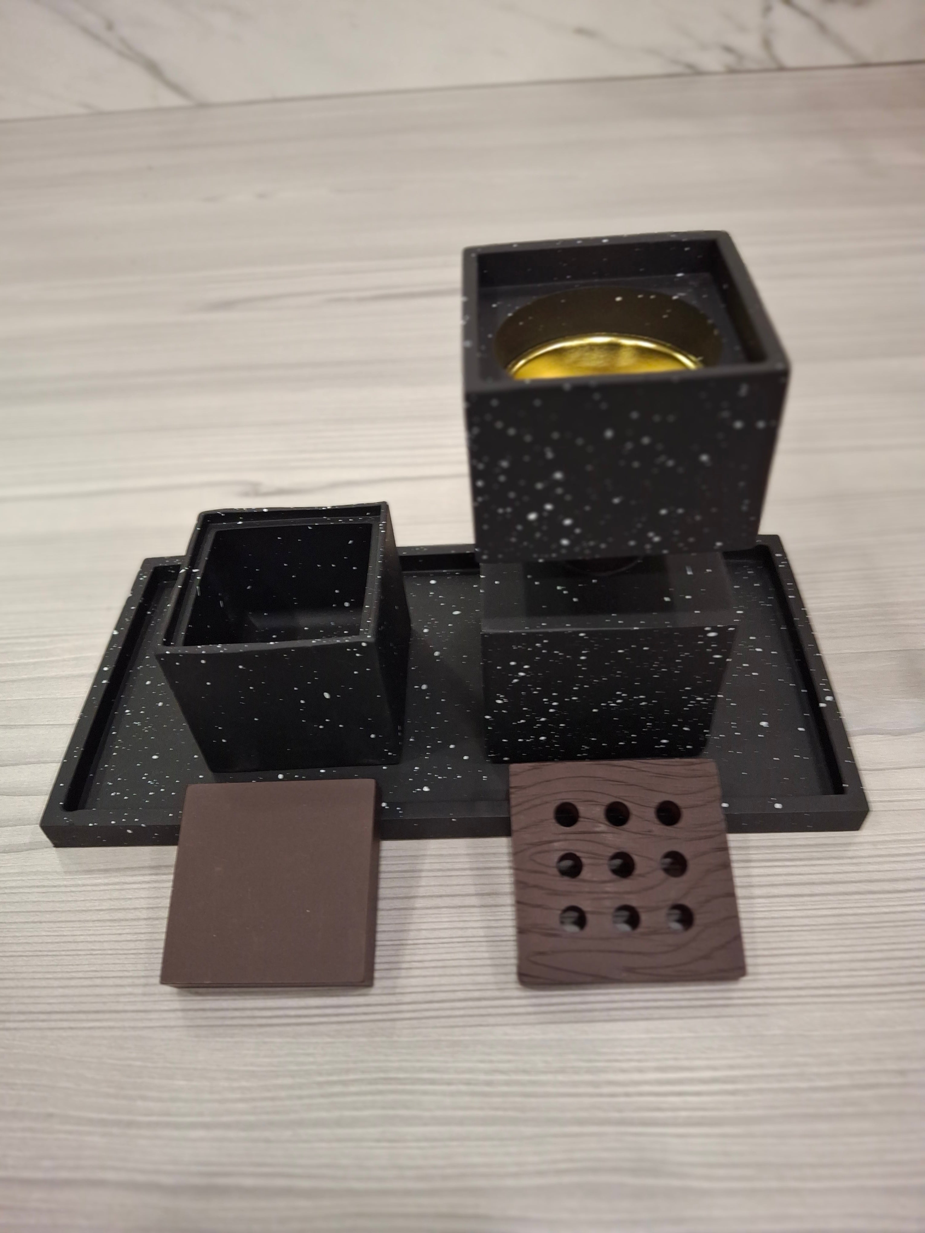 Burner Sqaure Modern Abstract set of 3 - A decor piece PROMO DEAL