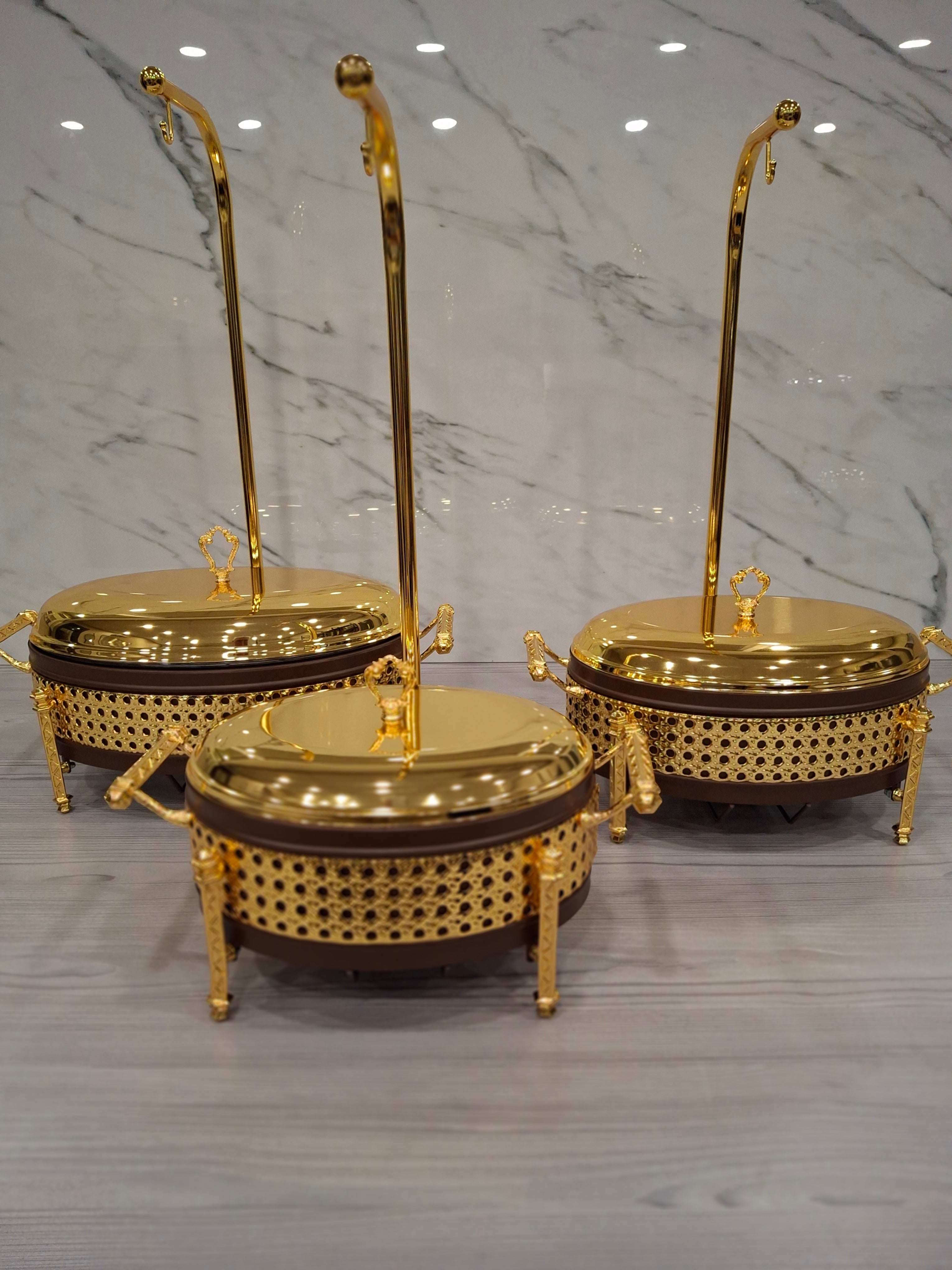 CHAFING DISHES DESIGNER COLLECTION OVAL W/FLOATING LID COFEE 1.5L -PROMO DEAL