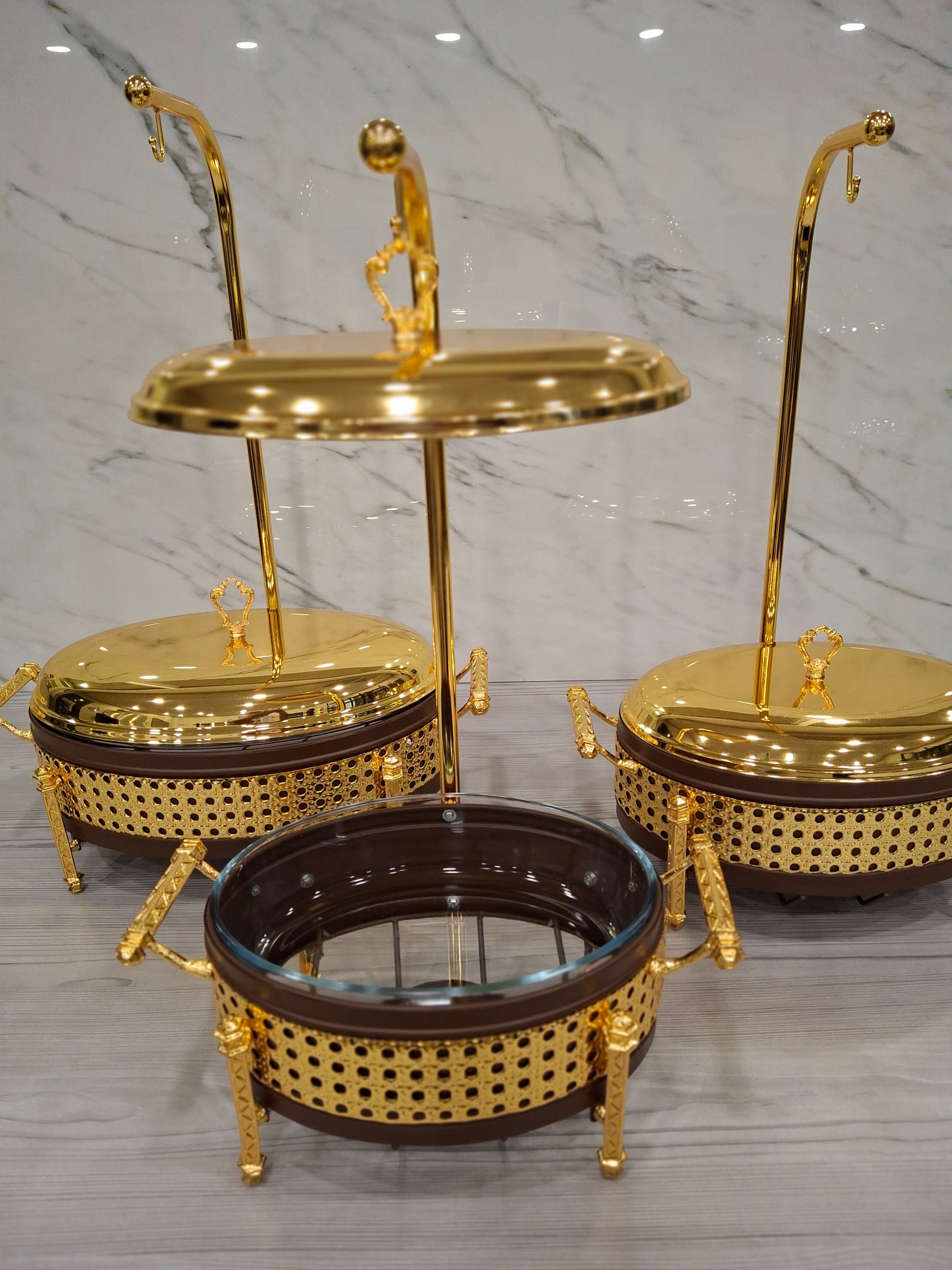 CHAFING DISHES DESIGNER COLLECTION W/FLOATING LID -ROUND COFFEE 3.2L -PROMO OFFER