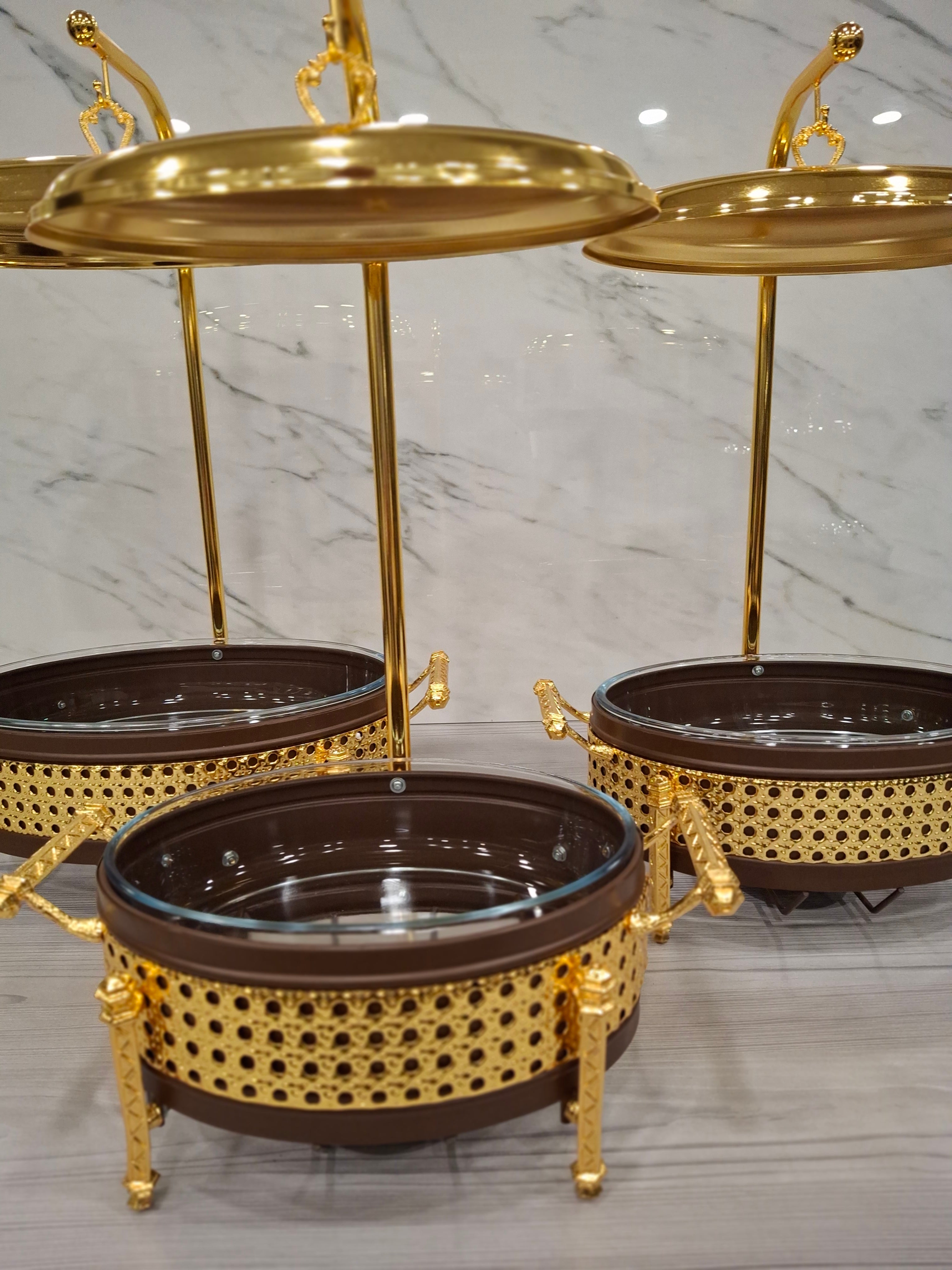 CHAFING DISHES DESIGNER COLLECTION OVAL W/FLOATING LID COFEE 1.5L -PROMO DEAL