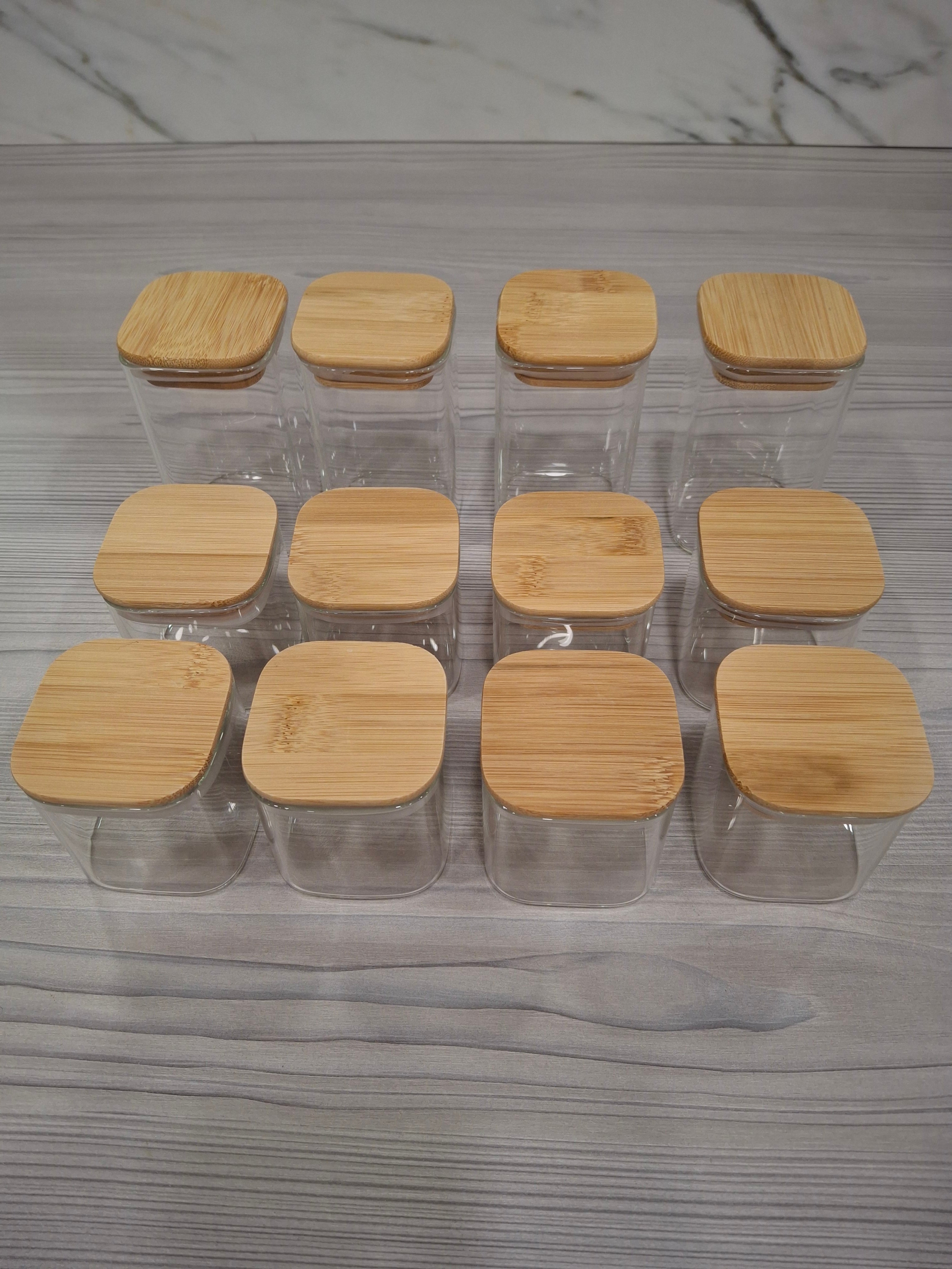 Jar set -12pc starter Square Spice Jar set in gift box