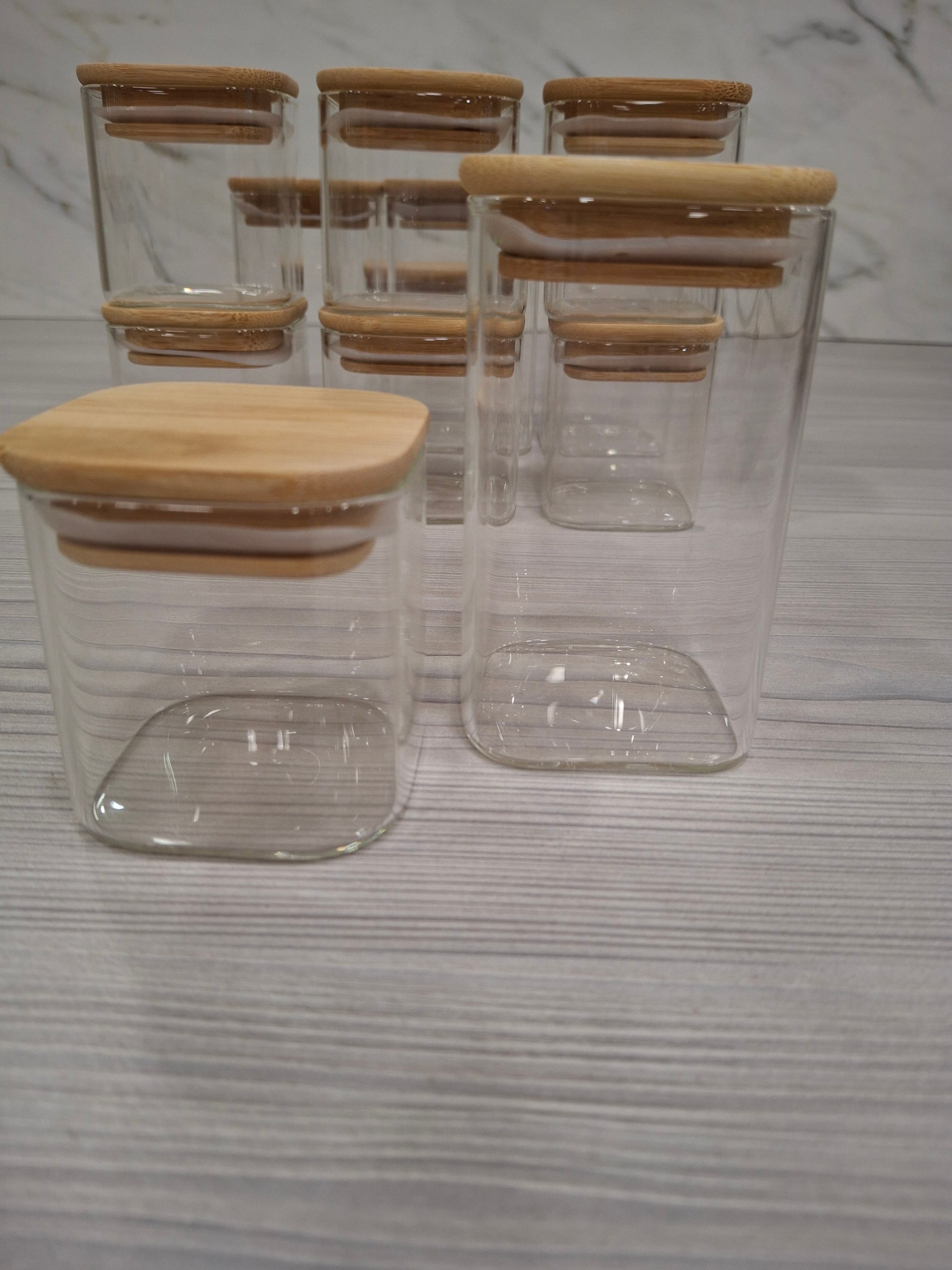 Jar set -12pc starter Square Spice Jar set in gift box