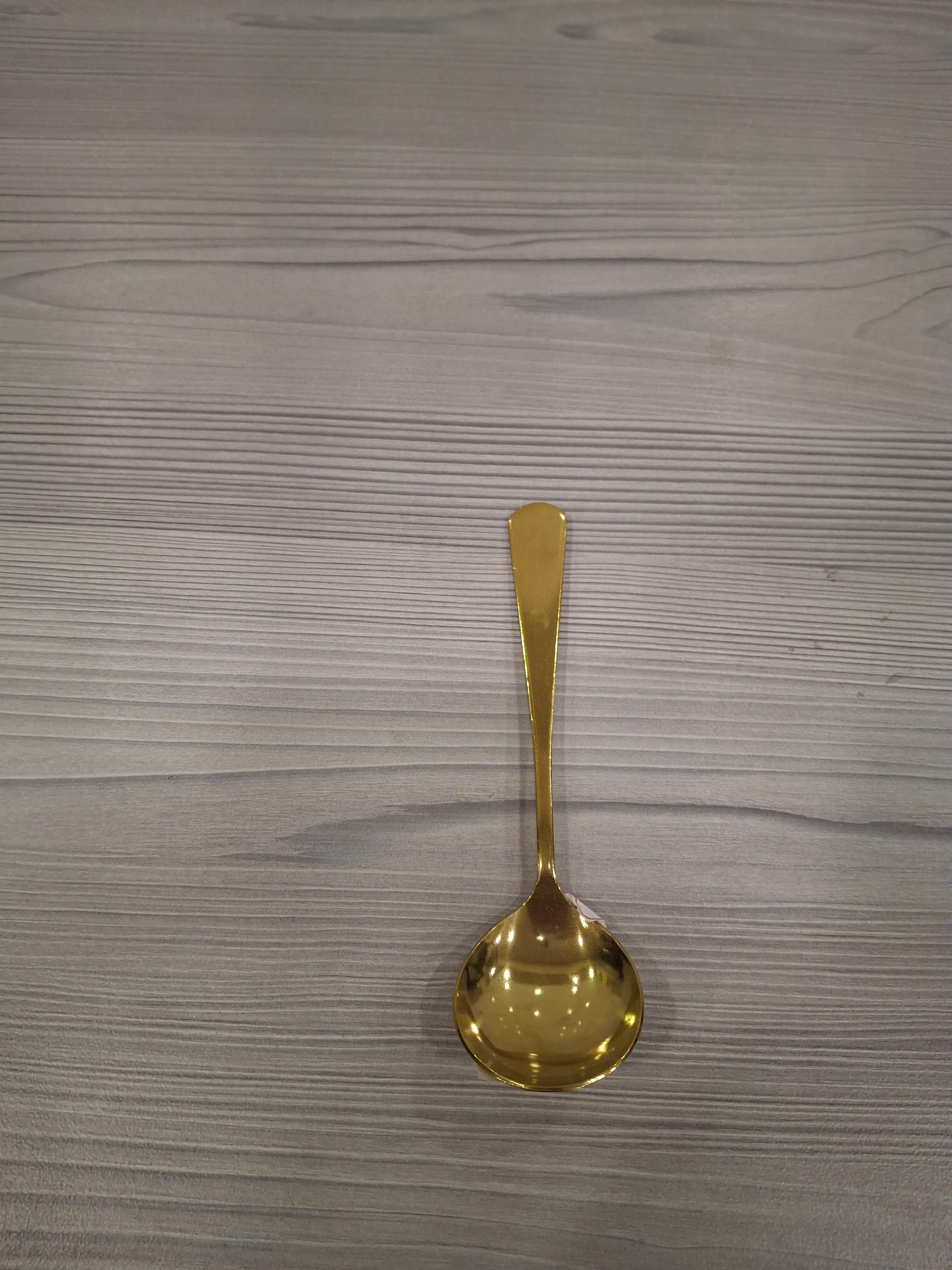 Spoon med for rice /desert etc 7x4cm (Gold)