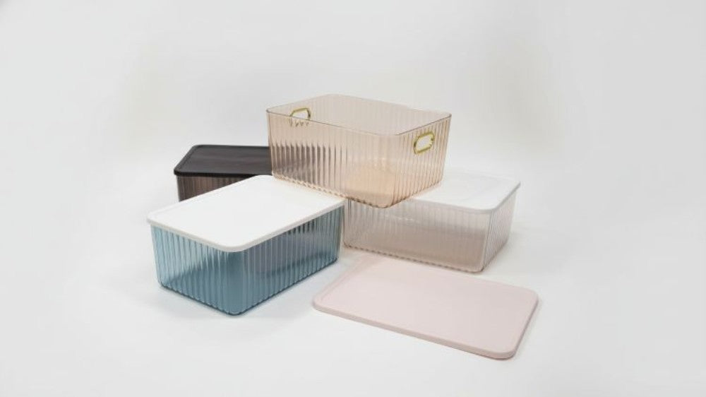 Storage high transparent ripped PET storage box (36x26x96cm)