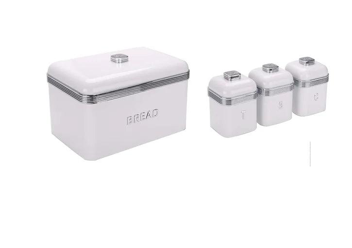 4pc Retro Deluxe Bread Bin & Canister Set - Home And Trends