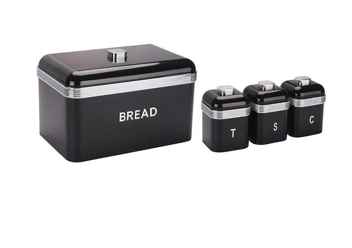 4pc Retro Deluxe Bread Bin & Canister Set - Home And Trends