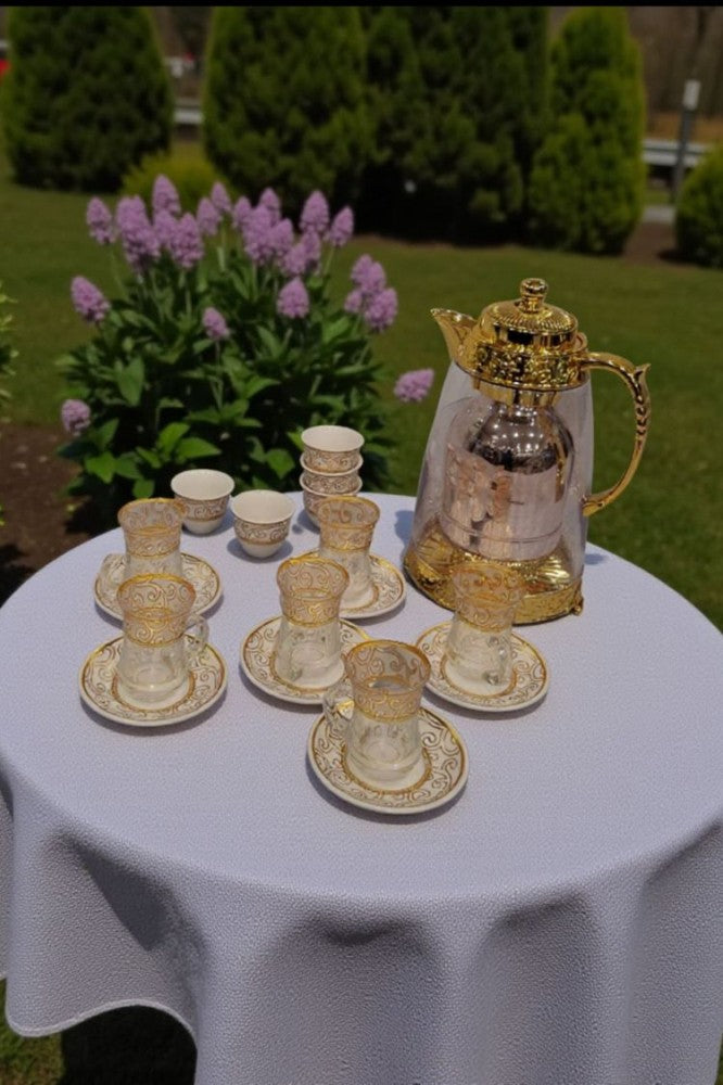 Arabian Designer Flask and 12pc glassware sets - Exclusive Ltd collection