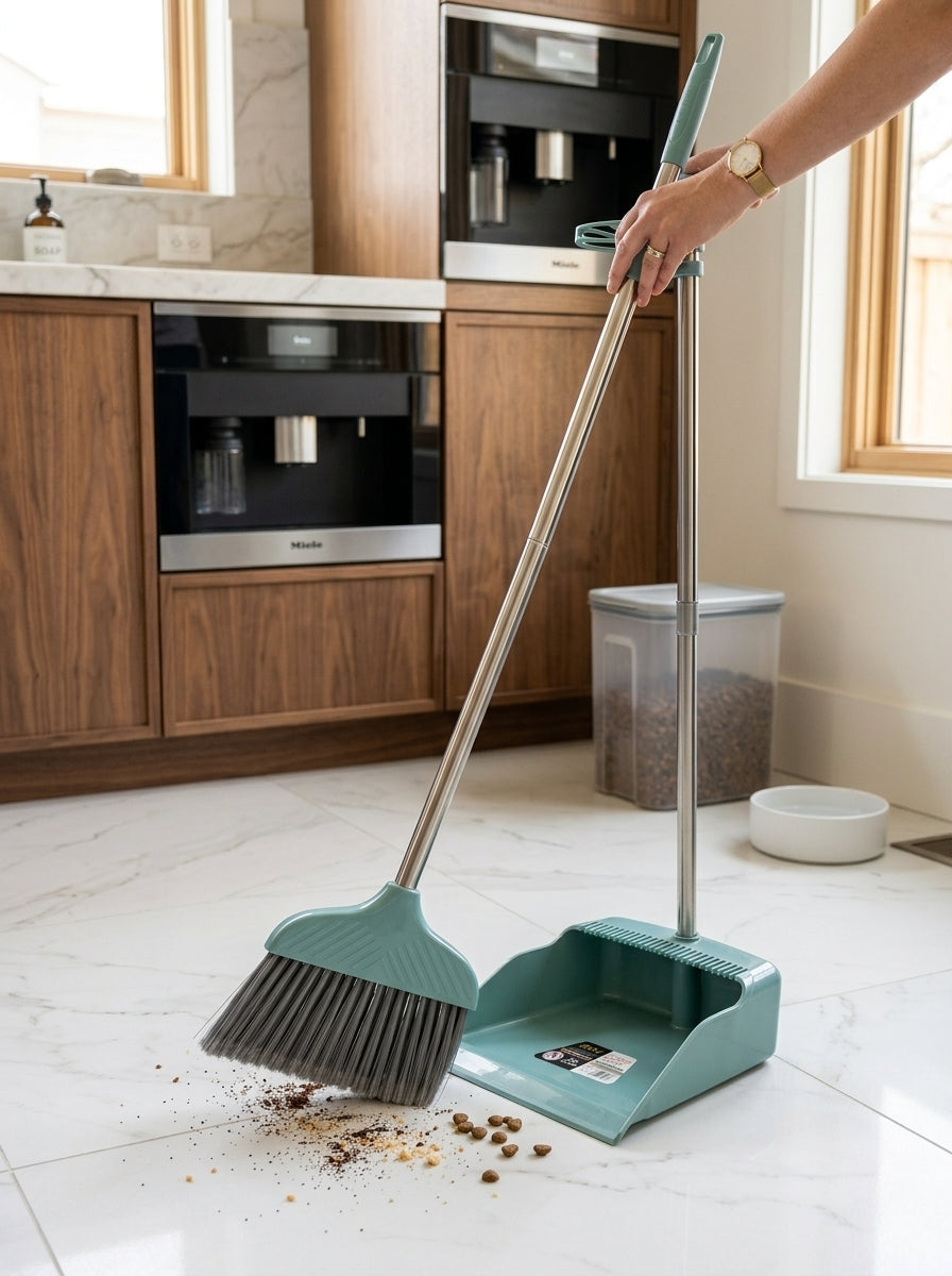 stylish broom & dust collector set
