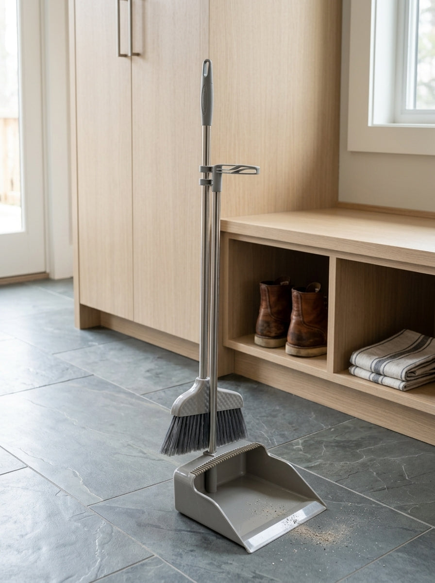 stylish broom & dust collector set