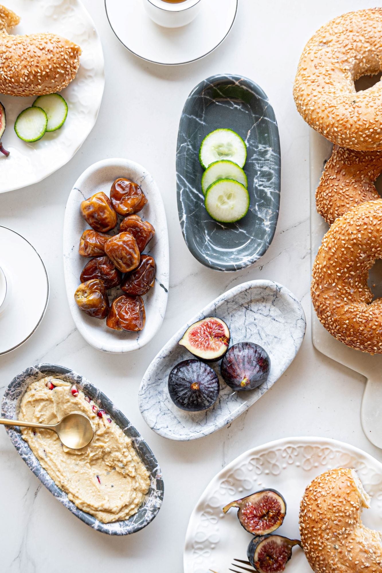 Oval Marble Mini Plates PROMO DEAL