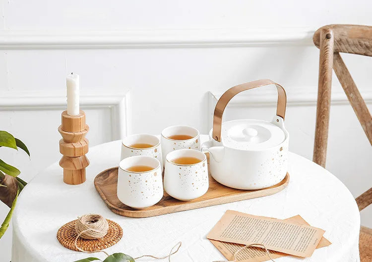 Nordic Tea Set with Gold Specs