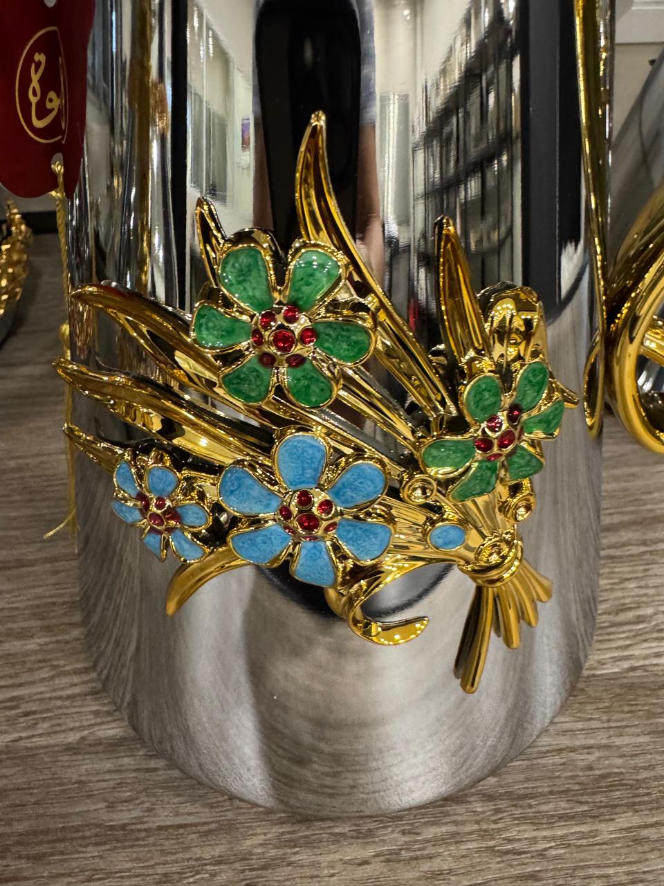 Flask Arabian inspired with intricate floral ornate detailing Set of Two 1l &0.7l