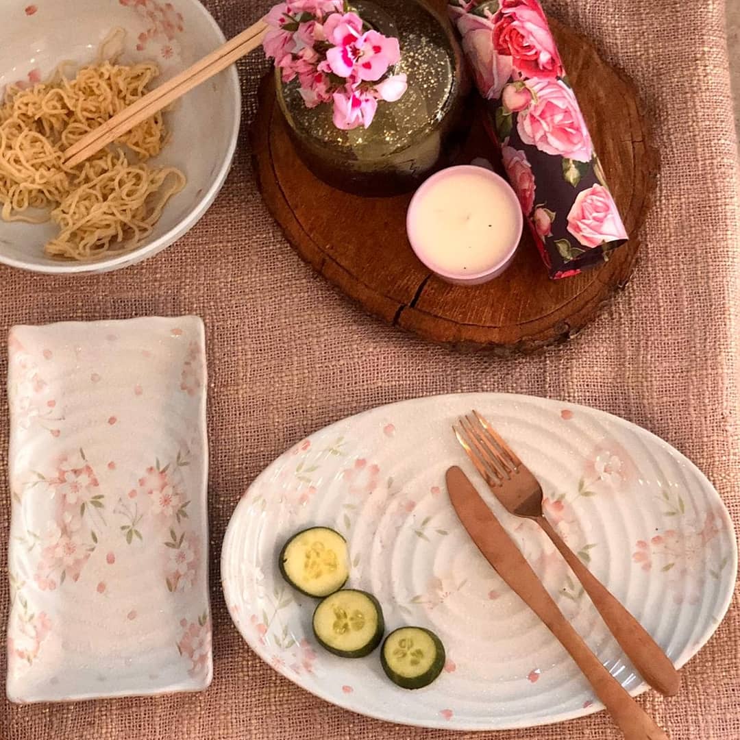 Japanese Inspired 'Soft Petal' Rectangular Platter - Home And Trends