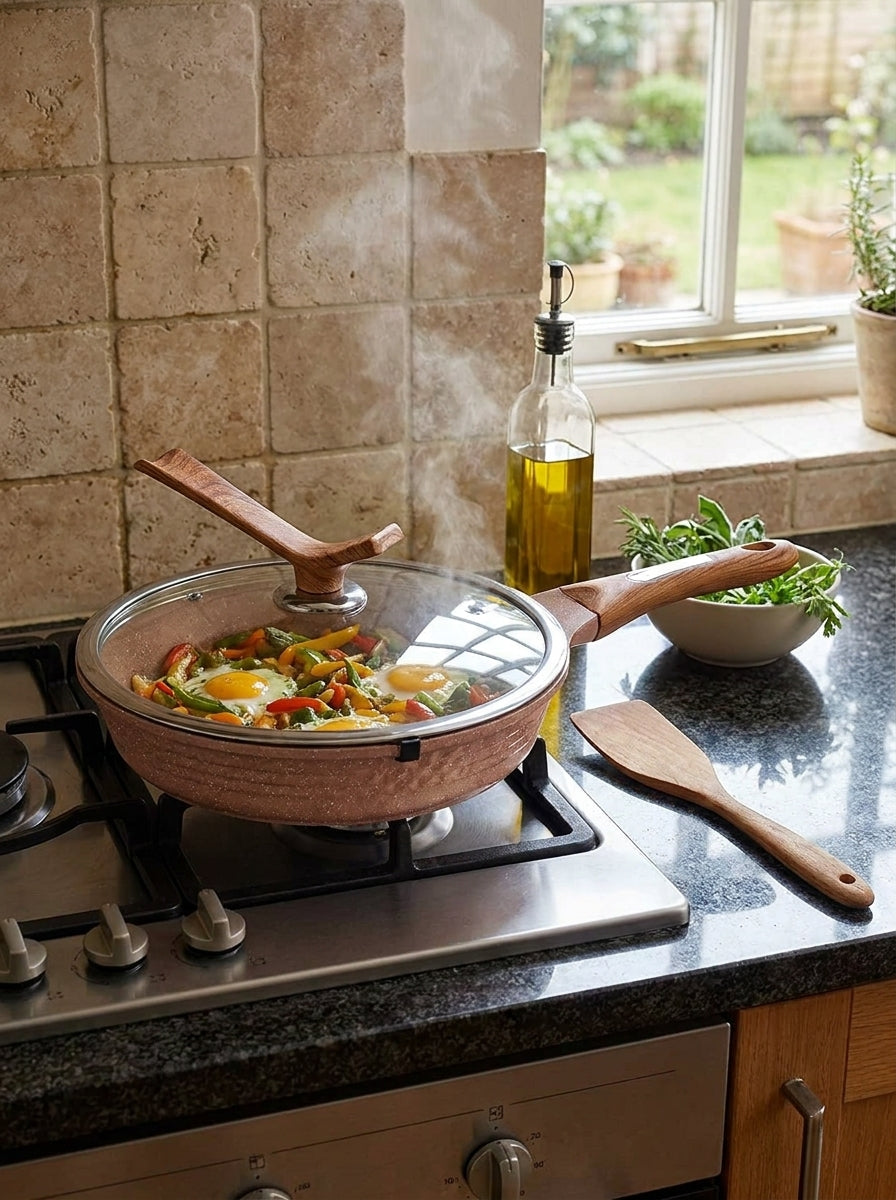Aluminium Fry Pan - Pink