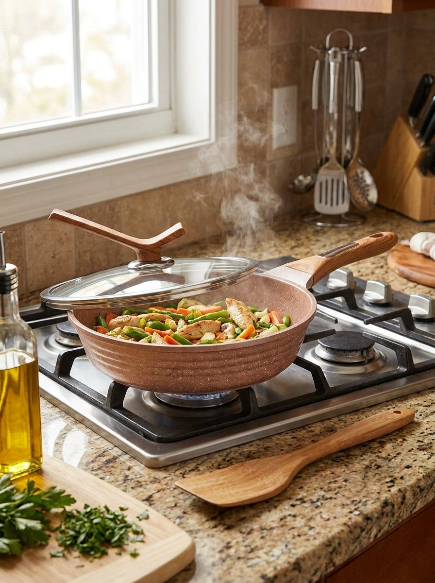 Aluminium Fry Pan - Pink