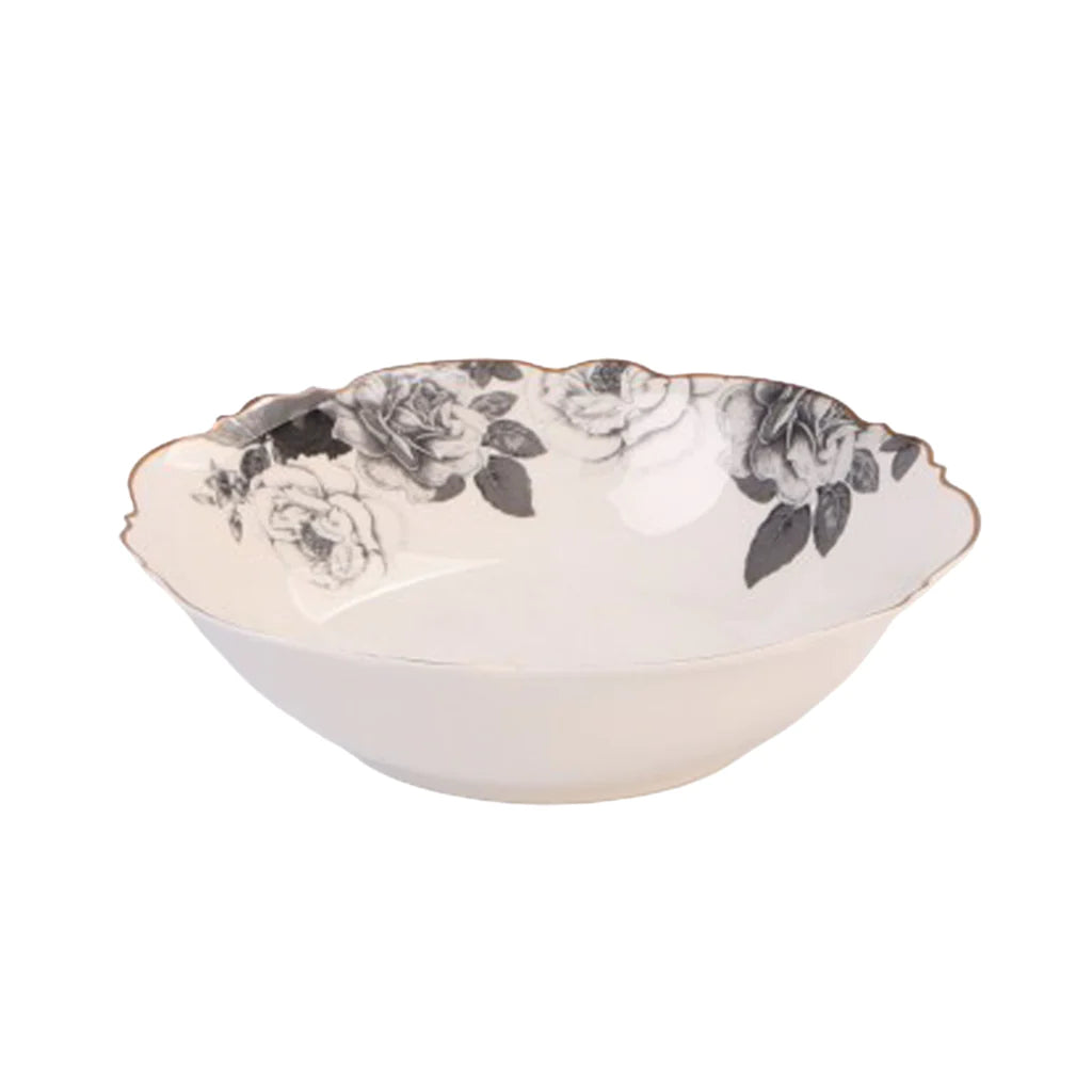Jenna Clifford Black Rose Cereal Bowl - Set of 4