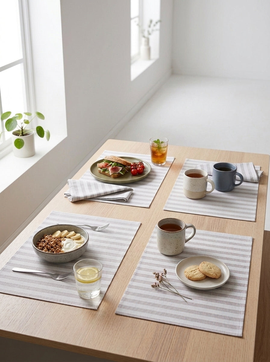 4pk Ladder Placemat - White Stripe