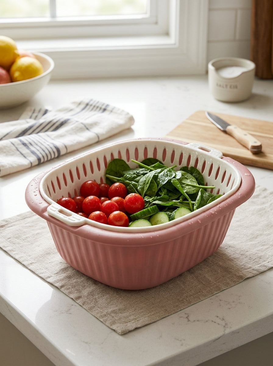 Basin & removable colander set
