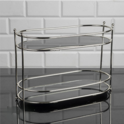 Two Tiered Oval Mirror Display