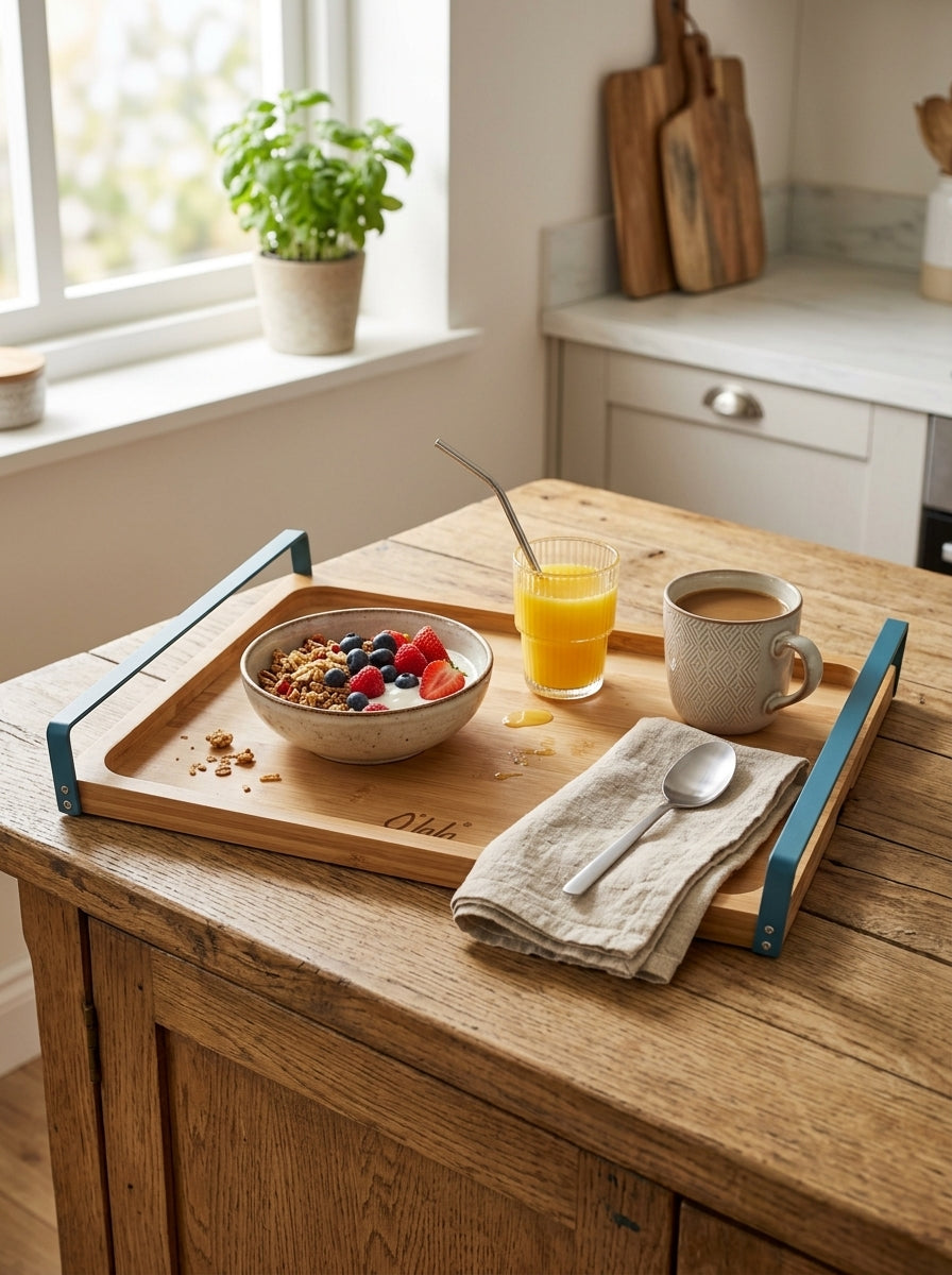 Squarish Style Wooden Serving Tray