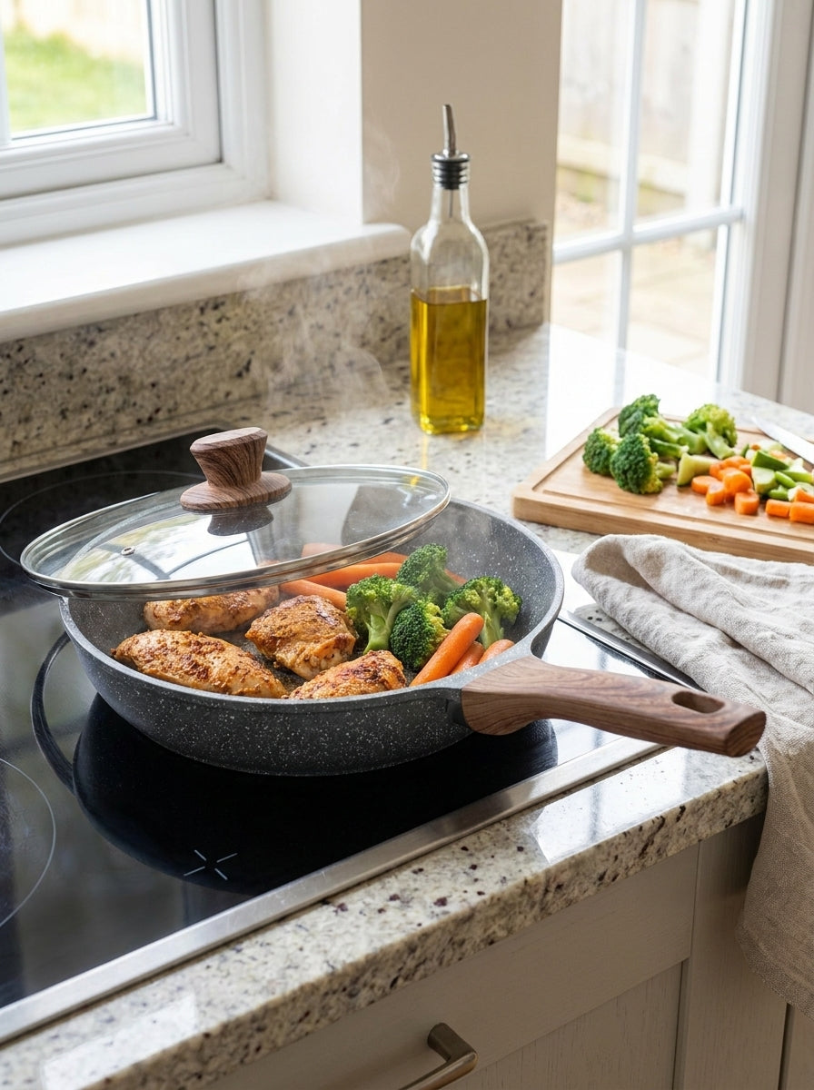 Aluminum Fry Pan - Brown