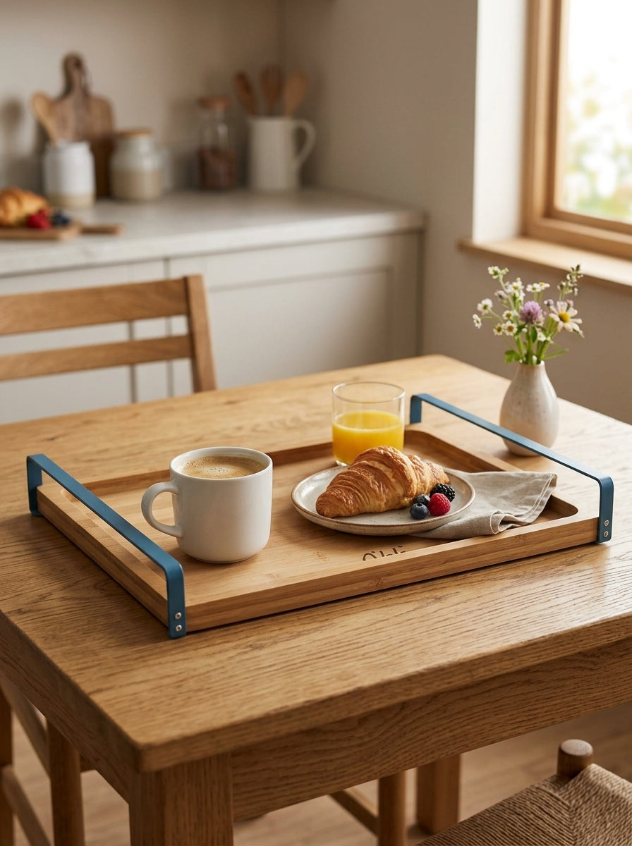 Squarish Style Wooden Serving Tray