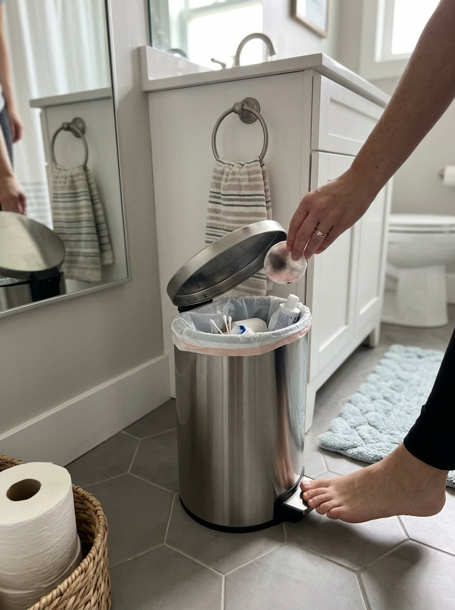 6L Silver Stainless Steel Pedal Bin