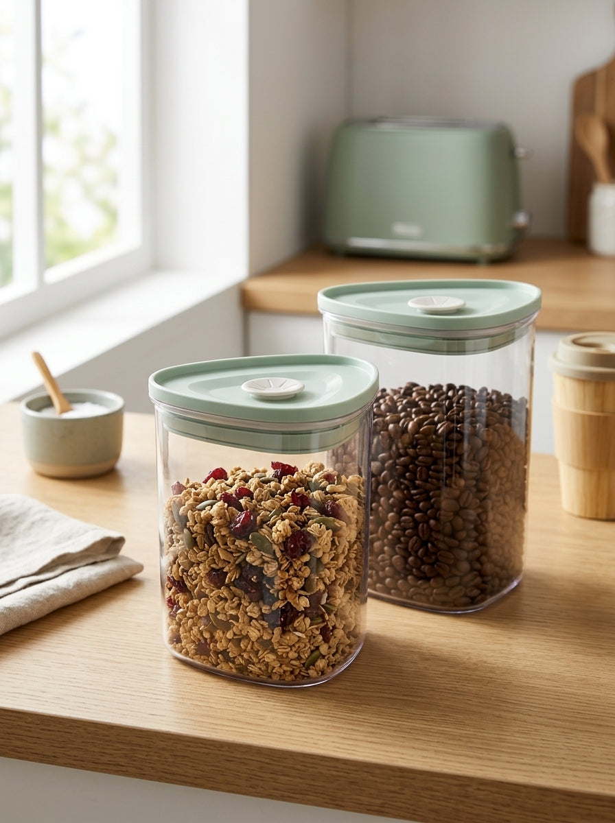 Storage Glass Jar with silicone lid