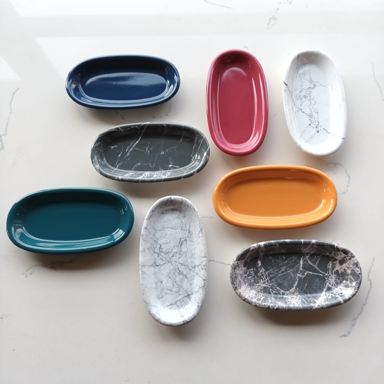 Oval Marble Mini Plates PROMO DEAL