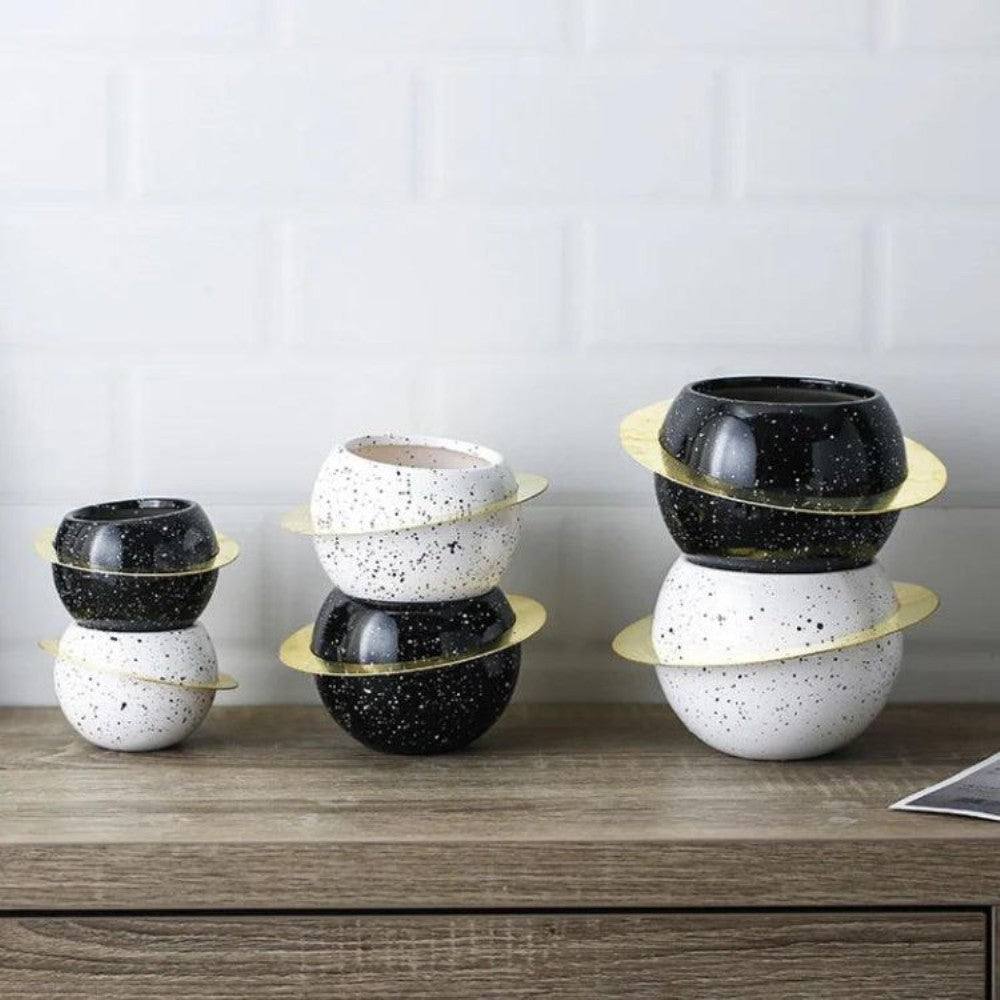 Galaxy Mini Decor Pots with Orbital Rim