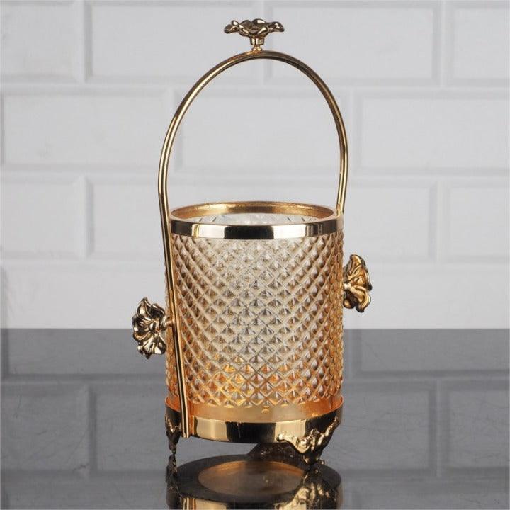 Amber Glass Cutlery Holder - Home And Trends