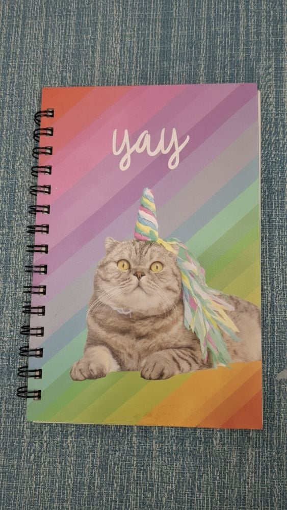 Notebook A4 hard cover spiral - Cat Lovers SET OF TWO - deal !!