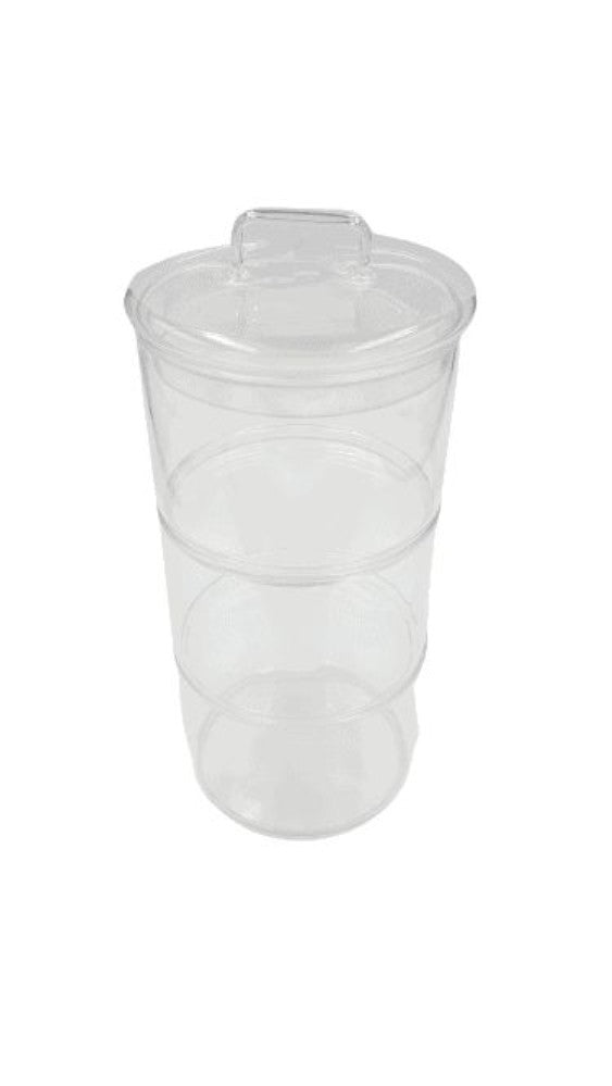8cm Stackable Glass Food Container with Glass Lid