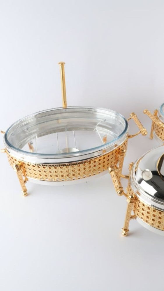CHAFING DISHES DESIGNER COLLECTION OVAL W/FLOATING LID COFEE 2.2L