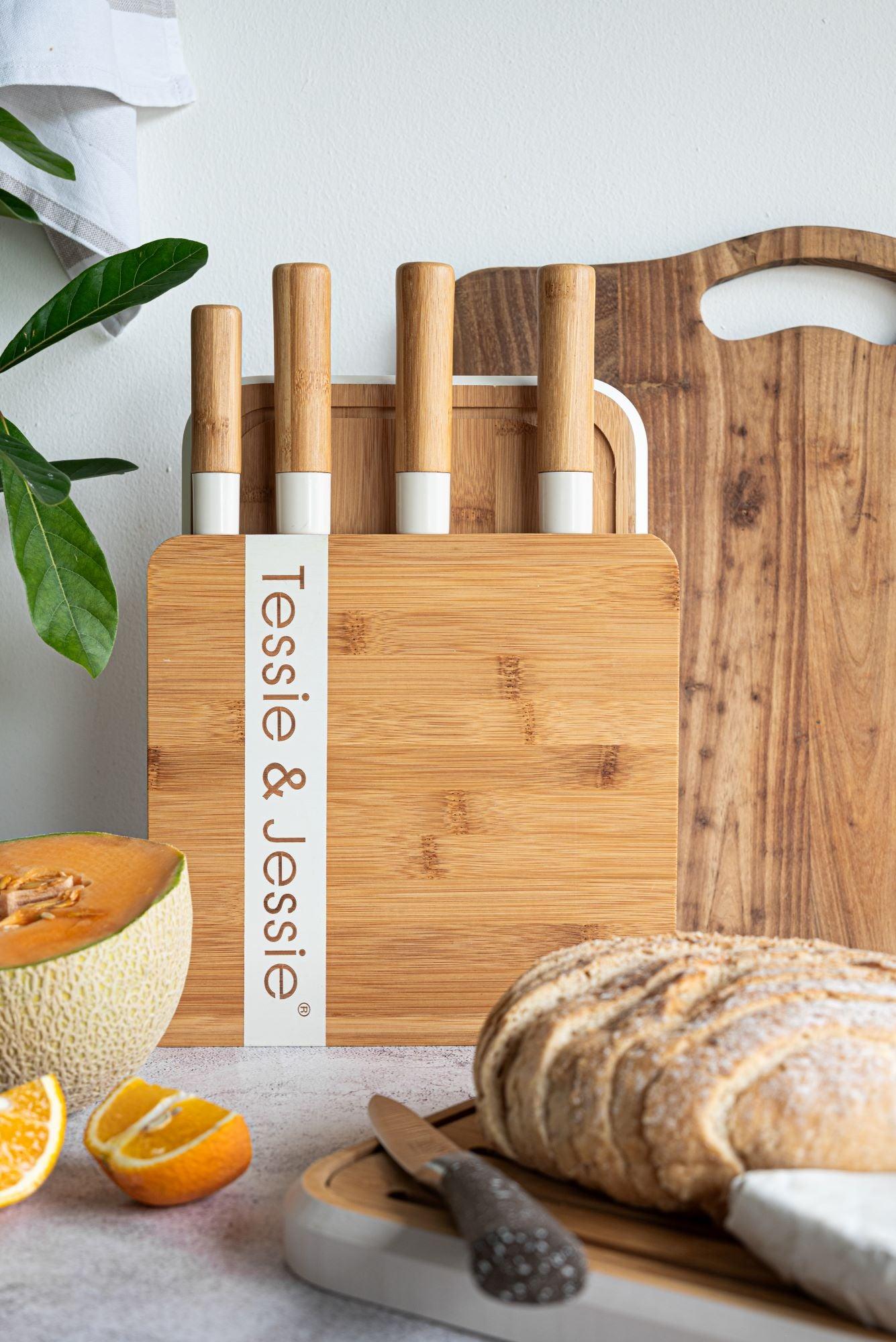 Bamboo Knife & Cutting Board Set - Home And Trends