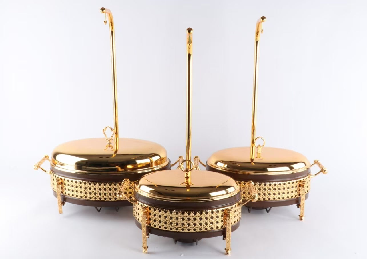 CHAFING DISHES DESIGNER COLLECTION OVAL W/FLOATING LID COFEE 1.5L -PROMO DEAL