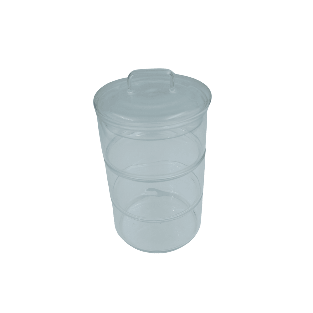 6cm Stackable Glass Food Container with Glass Lid - Home And Trends