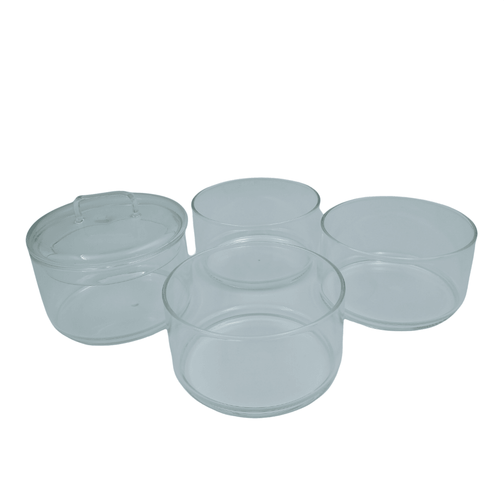6cm Stackable Glass Food Container with Glass Lid - Home And Trends