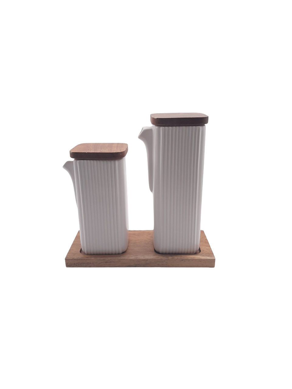Nordic Creamer Set with a wood Tray - END OF RANGE - CLEARANCE OFFER
