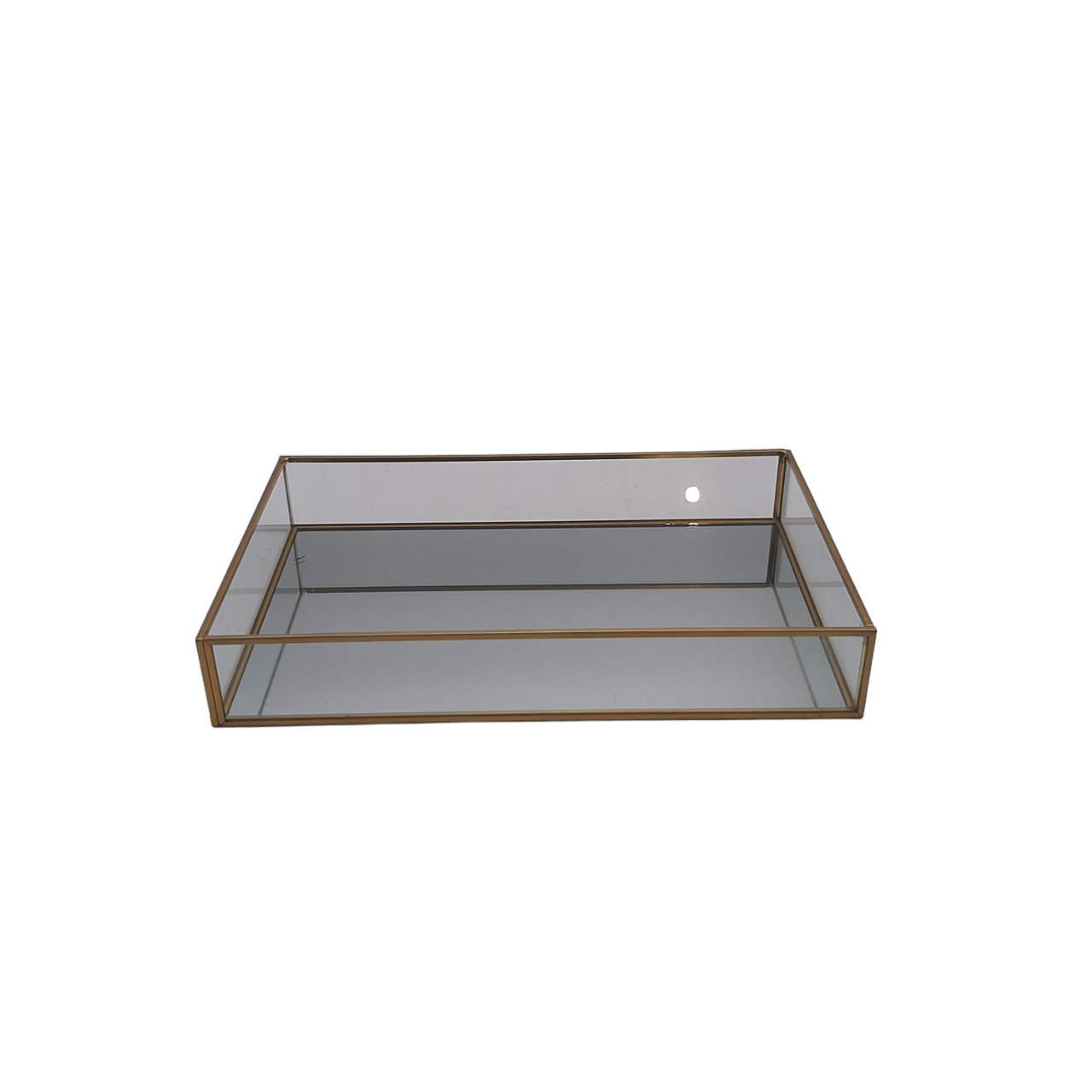 Rectangular Glass Mirror Tray