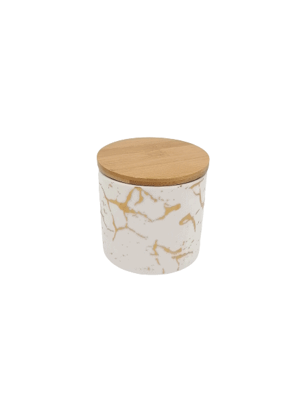 Marble Design Airtight Canister with Wooden Lid - END OF RANGE CLEARANCE OFFERS