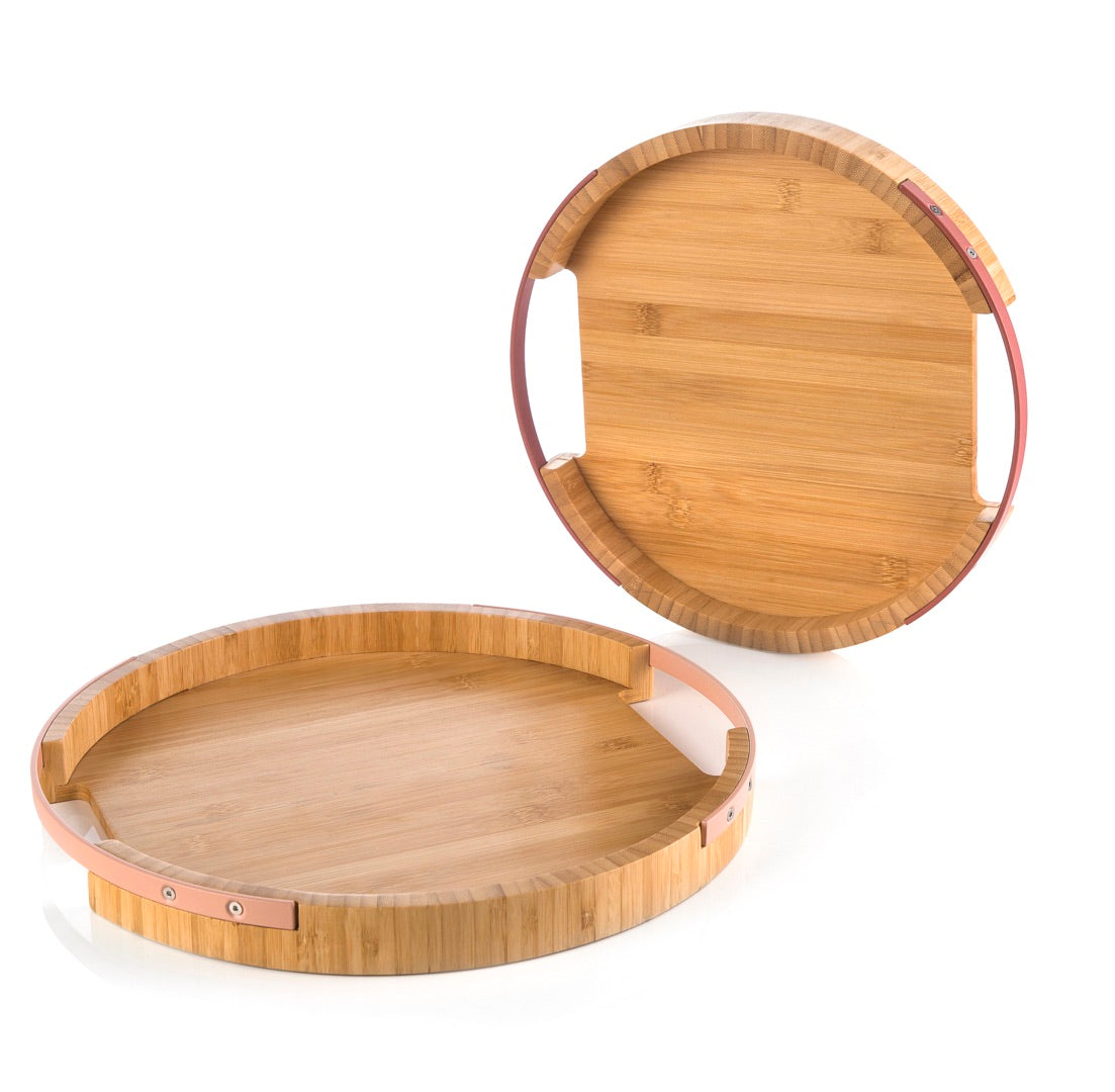 Round Wooden Serving Tray